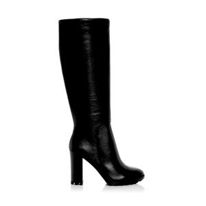 KENNETH COLE NEW YORK Womens Black Justin 2.0 Block Heel Leather Heeled Boots 8